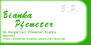 bianka pfemeter business card